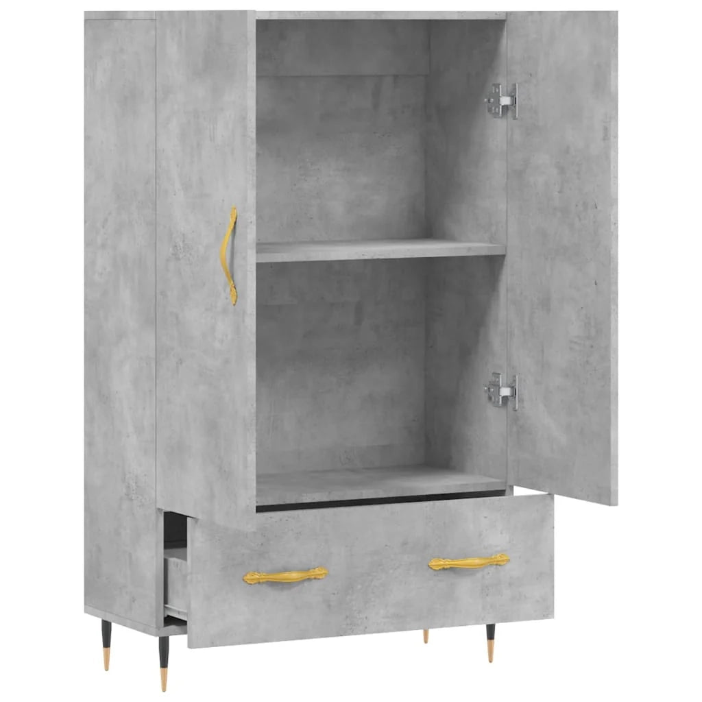 Buffet credenza cassettiera mobiletto mobile contenitore organizer cucina soggiorno salotto alto 69,5 x 31 x 115 cm legno ingegnerizzato grigio 02_0034482