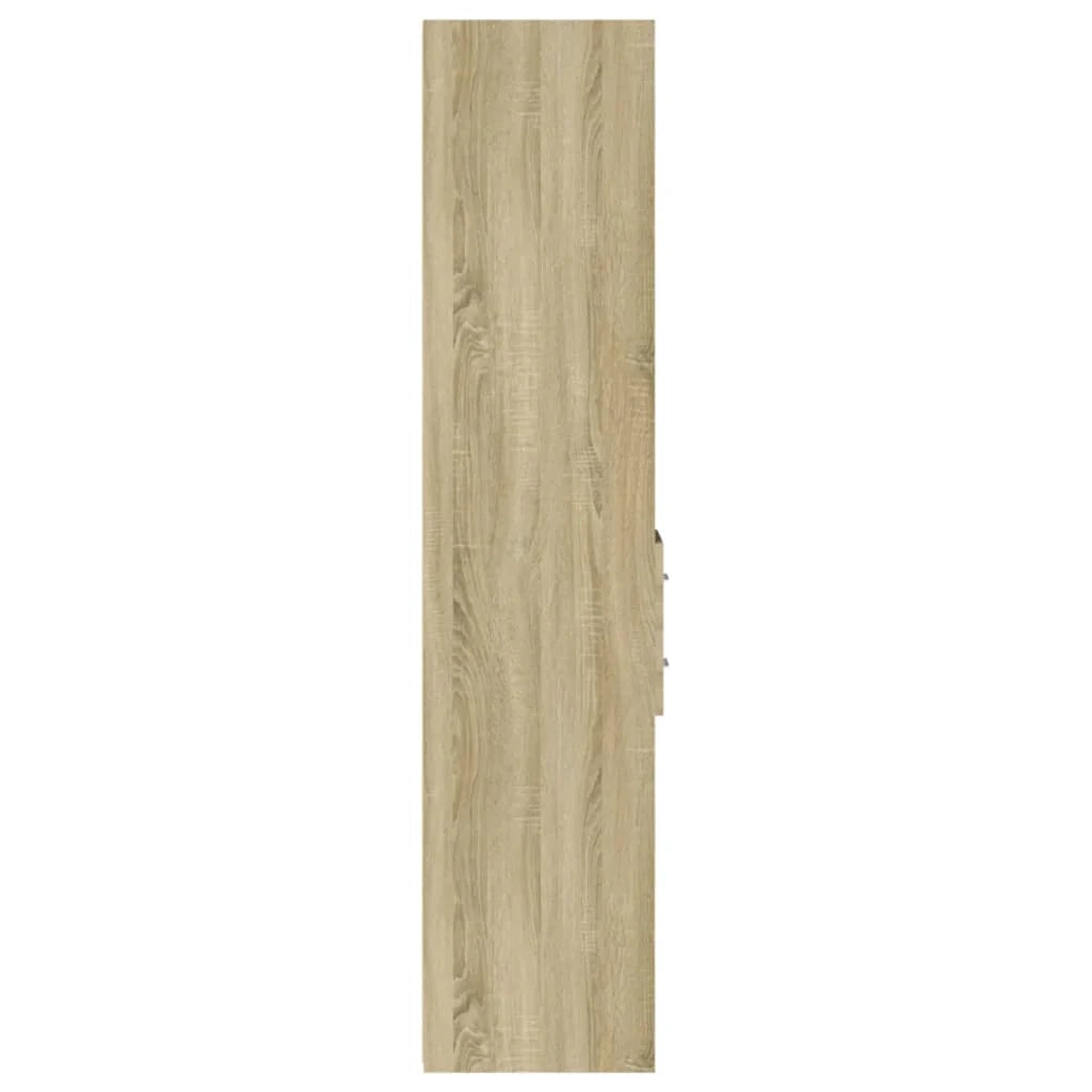 Buffet credenza cassettiera armadio mobile contenitore organizer cucina soggiorno salotto rovere Sonoma alto 30 x 42,5 x 185 cm legno ingegnerizzato marrone 02_0033939