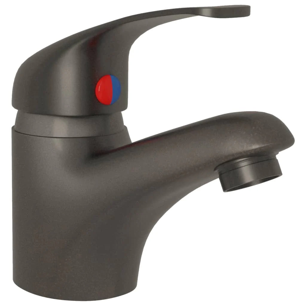 Miscelatore lavabo 13 x 10 cm zinco, acciaio inox grigio 02_0003501
