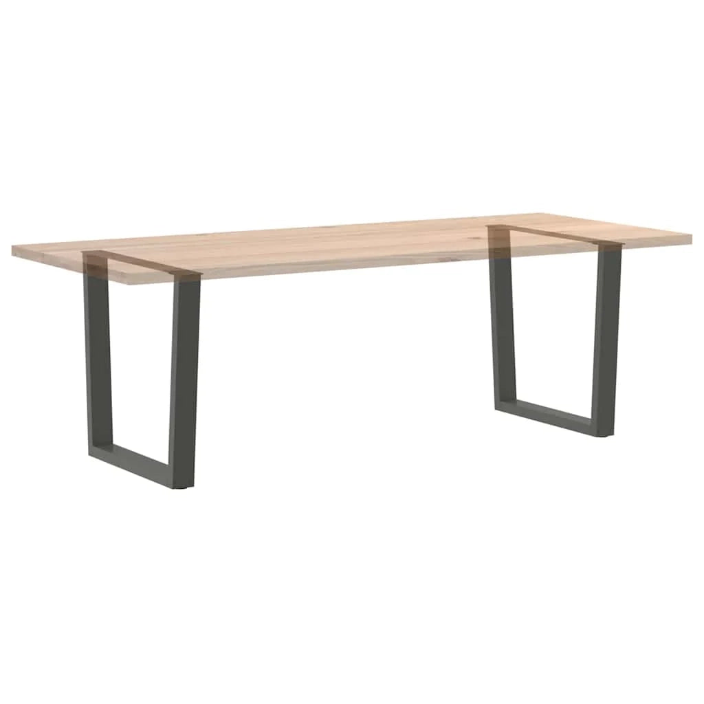 Set di 2 gambe regolabili per tavolo da pranzo a forma di V 80 x 72-73,3 cm in acciaio antracite 02_0056936