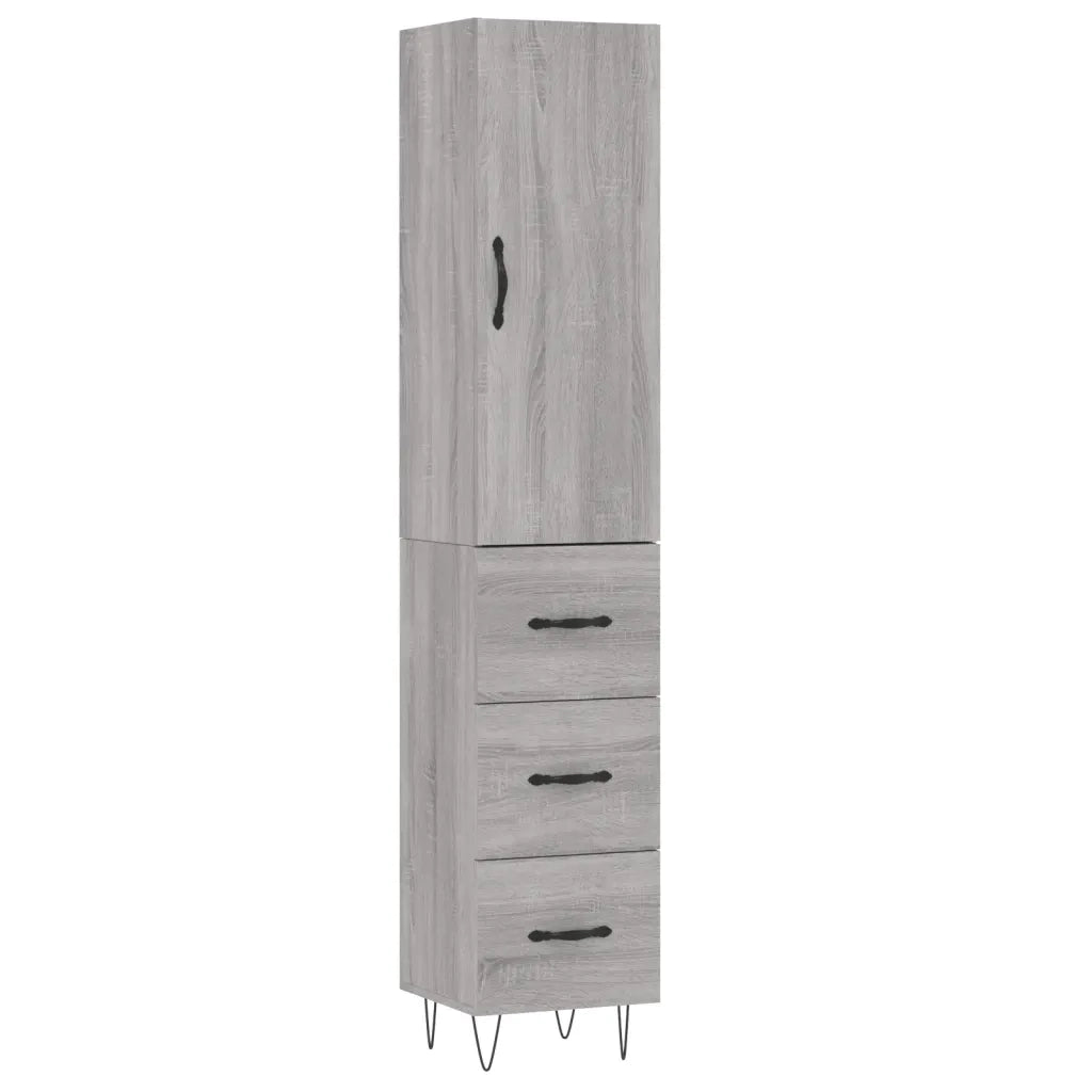 Credenza Grigio Sonoma 34,5x34x180 cm in Legno Multistrato 3198887
