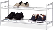 Rack per scarpe SANDRA 2 strati per 6 pair - rack metallico - Dimensioni: ca. 33,5 x 69,5 x 26 cm - bianco