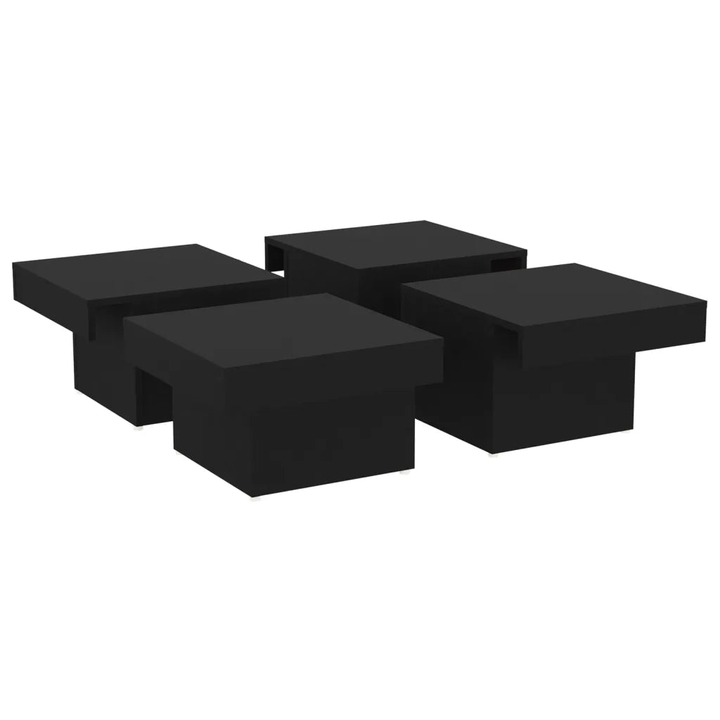 Tavolino da Salotto Nero 90x90x28 cm in Legno Multistrato 806913