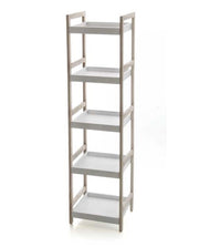 MAURY'S SCAFFALE IN LEGNO BIANCO DA BAGNO CON 5 RIPIANI 33X30X130 CM