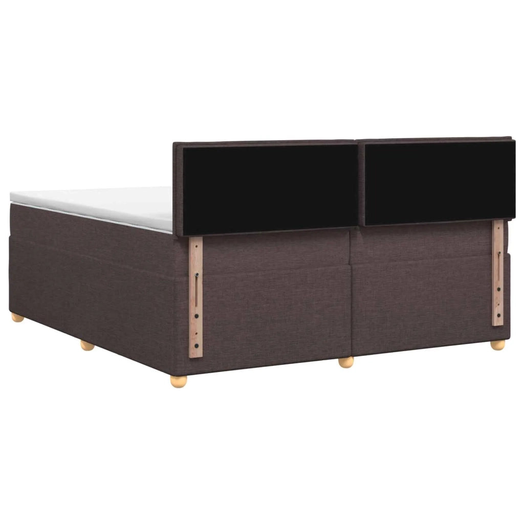 Letto box spring con materasso Marrone Scuro 200 x 200 cm 3451031