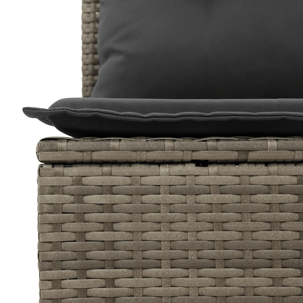 Set Divano da Giardino 6 pz con Cuscini Grigio in Polyrattan 3226830