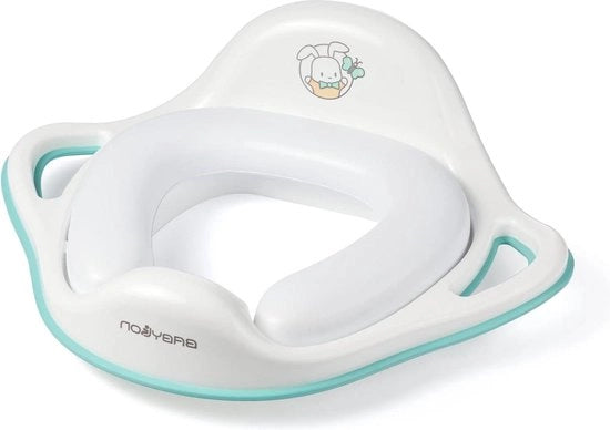 Detersivo per WC per bambini - design anti-slip ergonomico - addestramento per bambini con manico e gancio - per bambini maschi e femmine - visiera WC bianca - accessori per bambini per il bagno