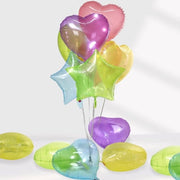 Palloni a forma di cuore 30 pezzi - Palloni a forma di cuore da 18 pollici - Palloni a forma di cuore con elio - Forma cuore - Per feste - Materiale in alluminio