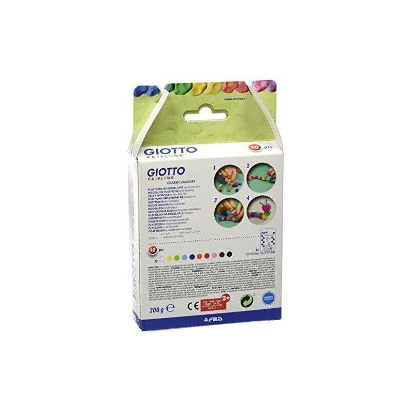 GIOTTO PATPLUME PLASTILINA 10 COLORI X 20 GRAMMI