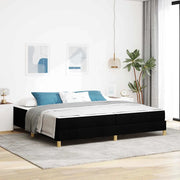 vidaXL Letto a molle Nero e Marrone 200 x 200 cm