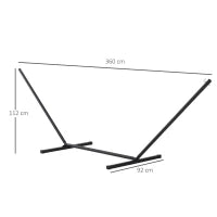 Struttura Portante per Amaca Supporto Max. 120 Kg Metallo 360x92x112cm