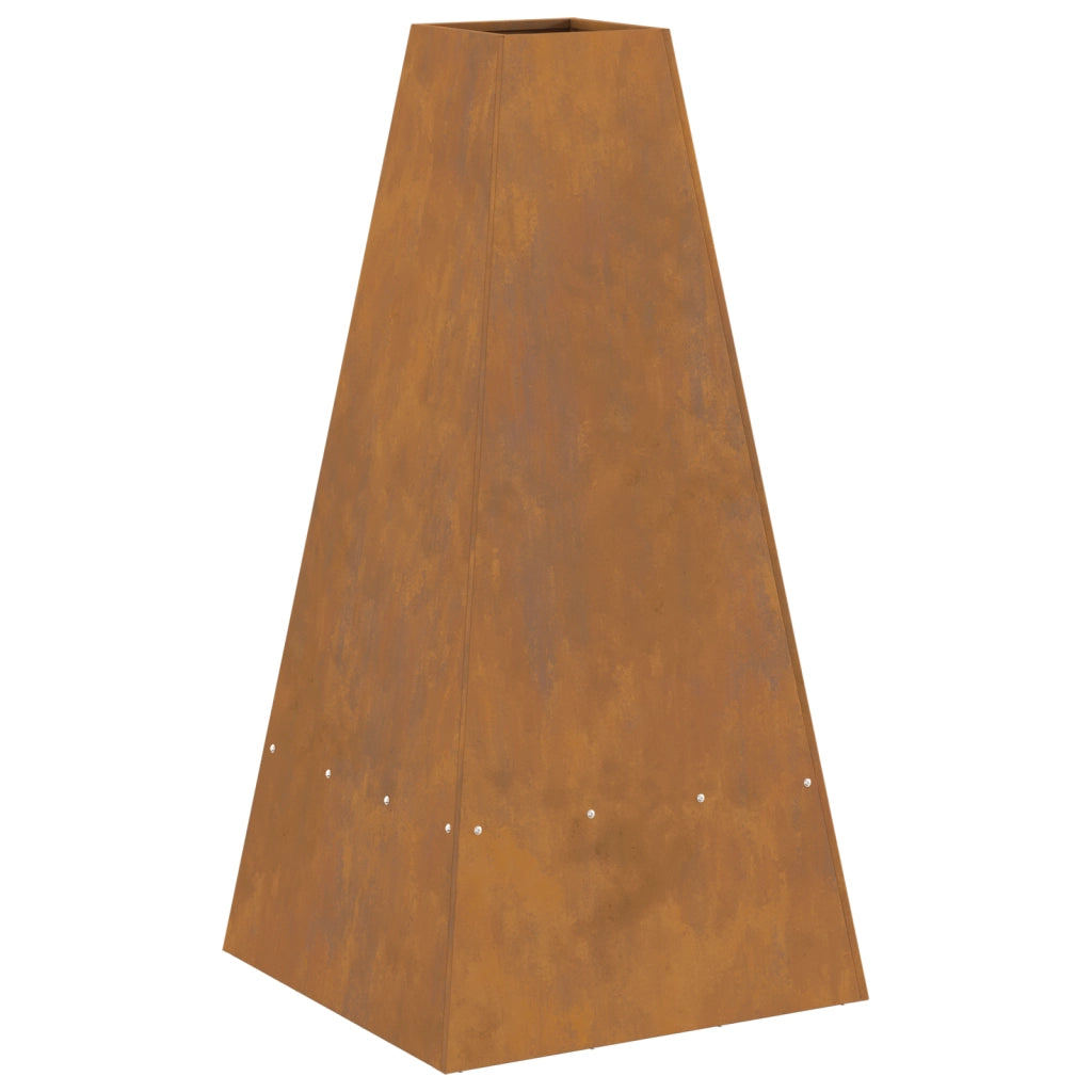 Braciere con Stoccaggio per Legna 50x50x100 cm Acciaio Inossidabile
