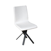 Sedia Aury gambe Antracite cuscino Bianca 01 (tipo Volantis)