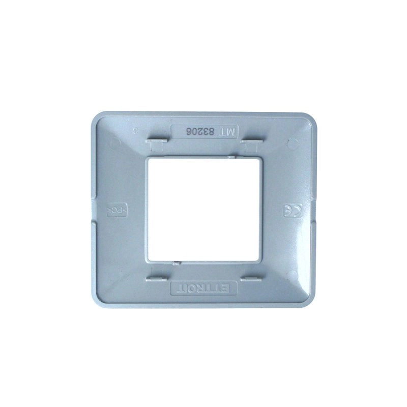 Placca In Alluminio Serie Solar 2P Colore Silver Lucido Compatibile Con Bticino Matix