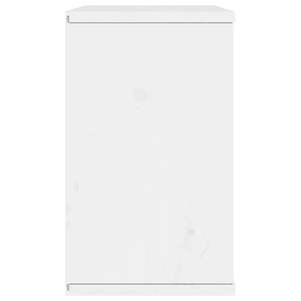 Mobile Porta TV ODDA Bianco 79x24x40 cm Legno Massello di Pino 4103604