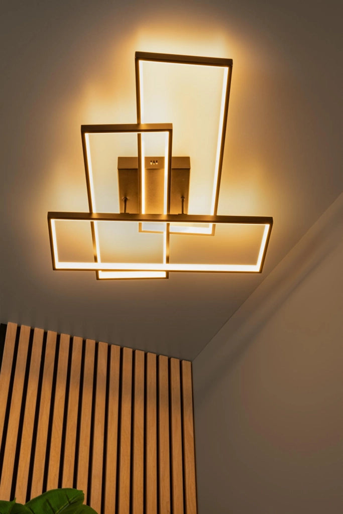 Lampada da soffitto LED nera Lucide LOKERO 60W