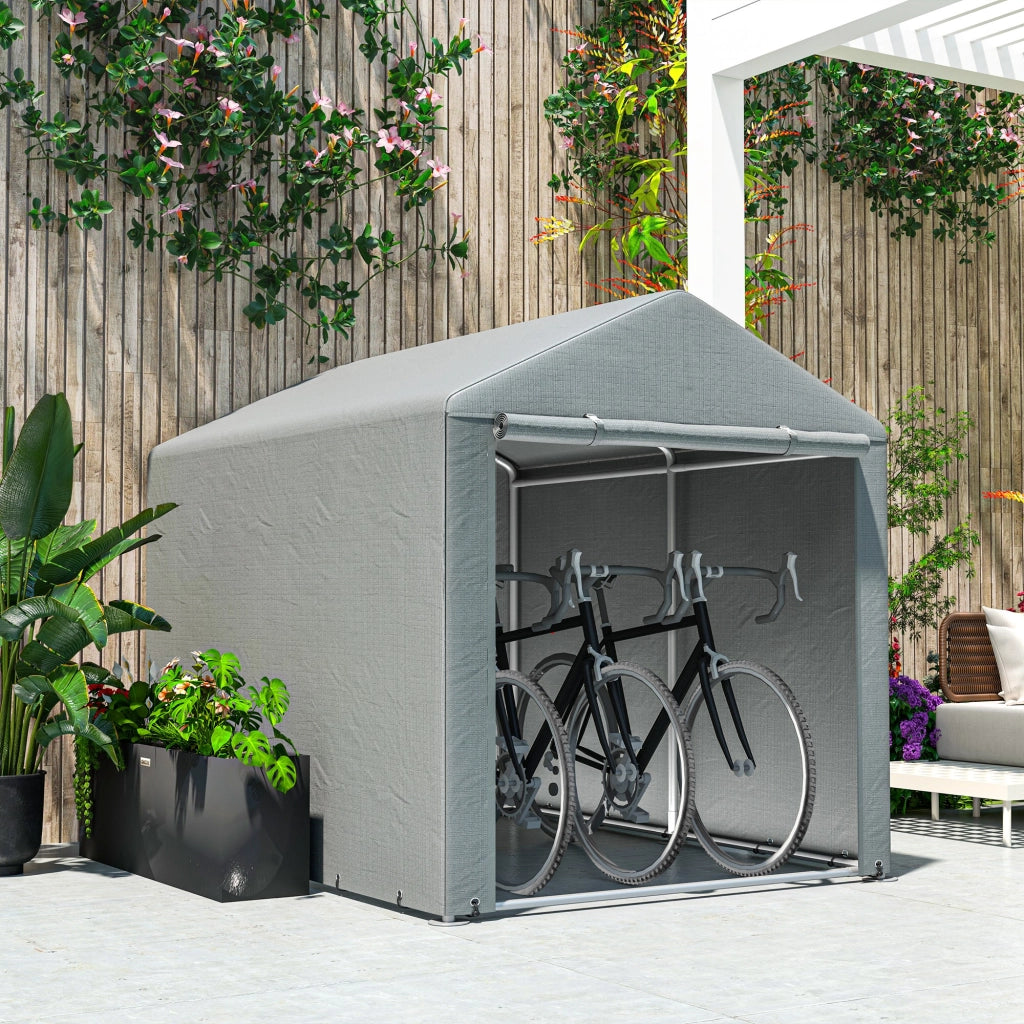 Tenda da giardino impermeabile ¨C zephmum ¨C 160x218x172 cm grigio chiaro