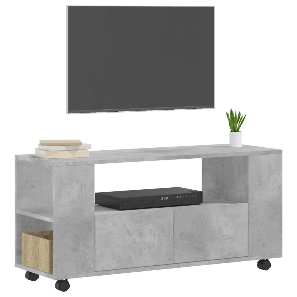 Mobile Porta TV Grigio Cemento 102x34,5x43cm Legno Multistratocod mxl 130081
