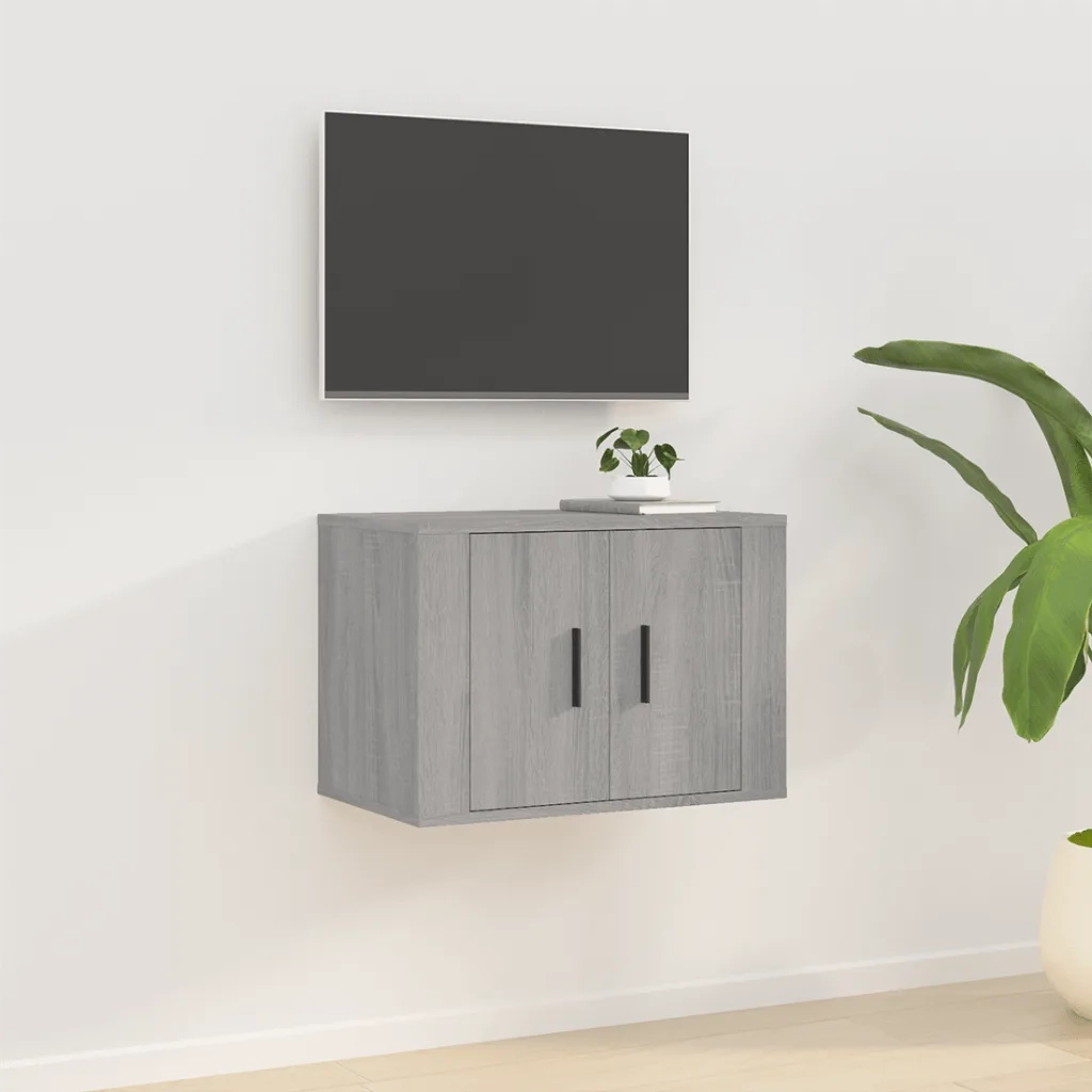 Mobile Porta TV a Parete Grigio Sonoma 57x34,5x40 cm 816622