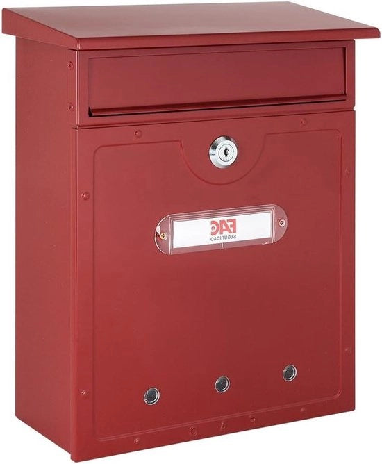 Cassa postale colore rosso vino - Stile cantabrico