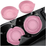 Porta bicchieri antiscivolo universale - 2 pezzi - Silicone - Grigio/Rosso/Arancione - 7,2 cm di diametro - Mat antiscivolo per auto