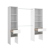 Guardaroba grande Siony, Mobile camera da letto, Cabina armadio portabiti, Armadio appendiabiti, 160x50 h185 cm, Bianco