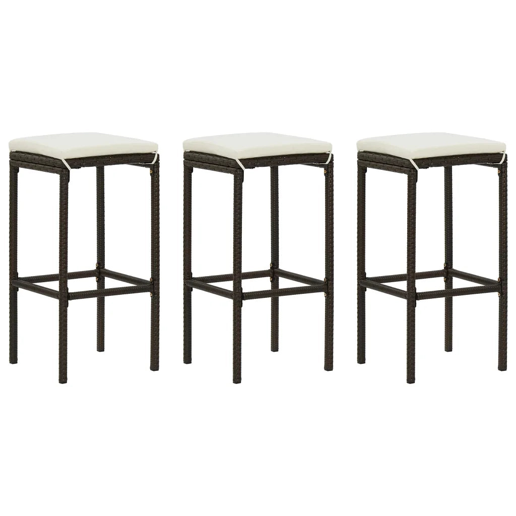 Set Bar da Giardino 4 pz con Cuscini Marrone cod mxl 40303