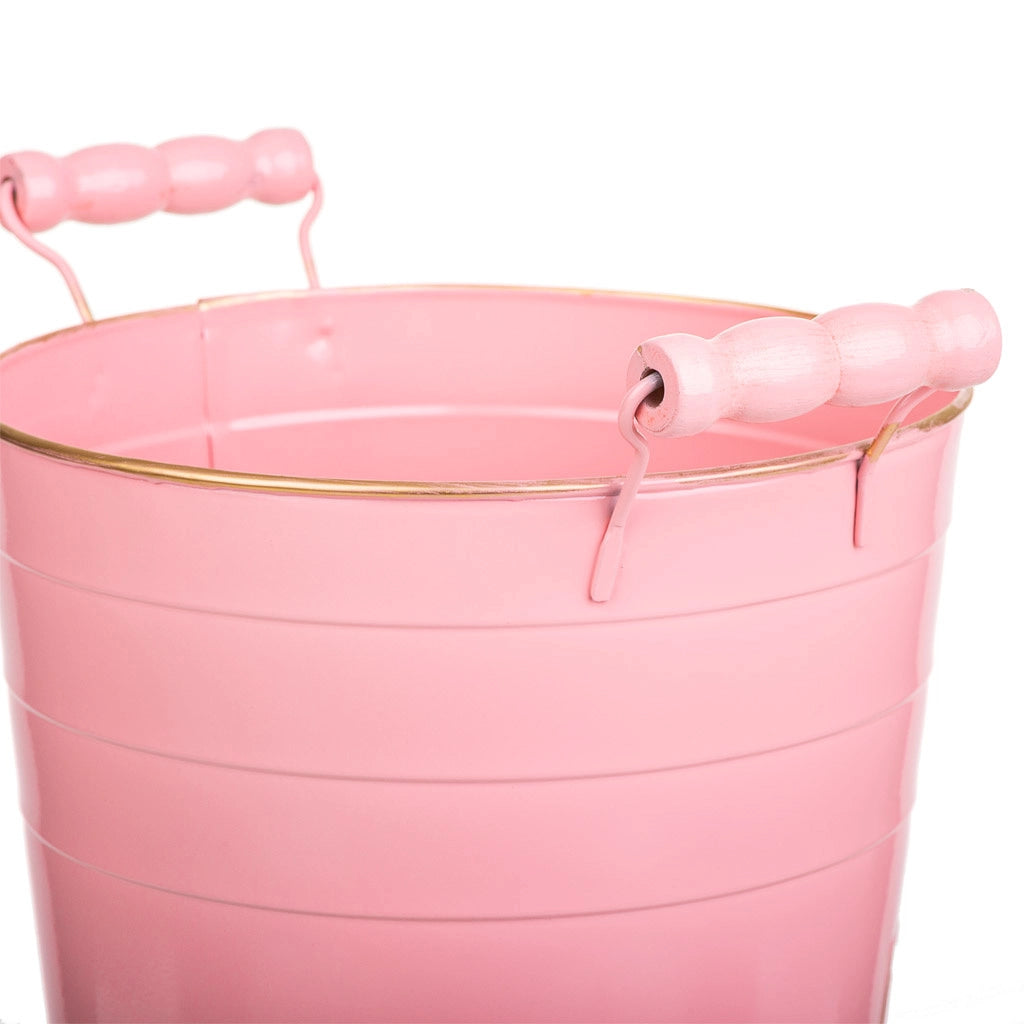 Vaso in metallo rosa 24xd19x30/32,5hb:13
