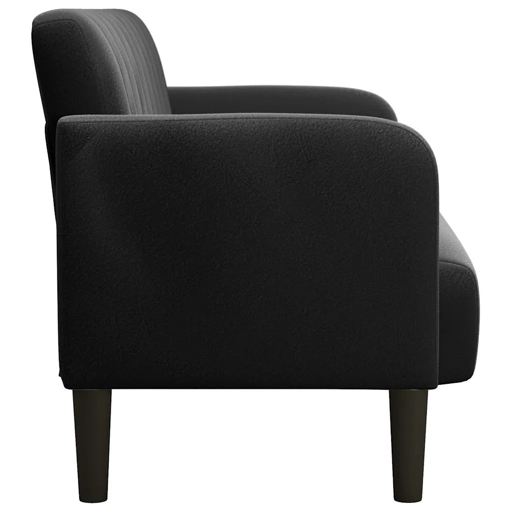 Divano Divanetto Nero 109 cm in Velluto 4100592
