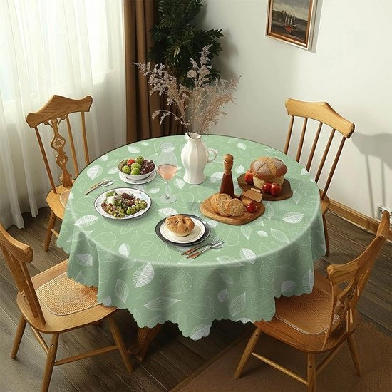 Tappeto da tavolo rotondo, 150 cm, tappeto da tavolo in poliestere, con protezione contro macchie, lavabile, tappeto da tavolo impermeabile, idoneo per matrimoni, pic nic, giardini