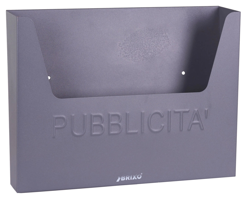 BRIXO HELLAS CASSETTA PUBBLICITÀ IN LAMIERA 34 X 5 X H 25,5 CM