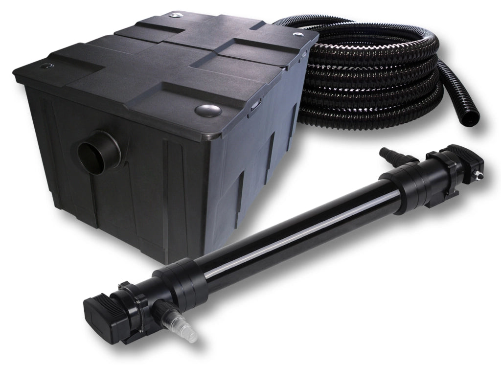 Set Filtro a 1 camera per laghetto 60000l con Chiarificatore UVC 72W 6ª serie Tubo 5 m