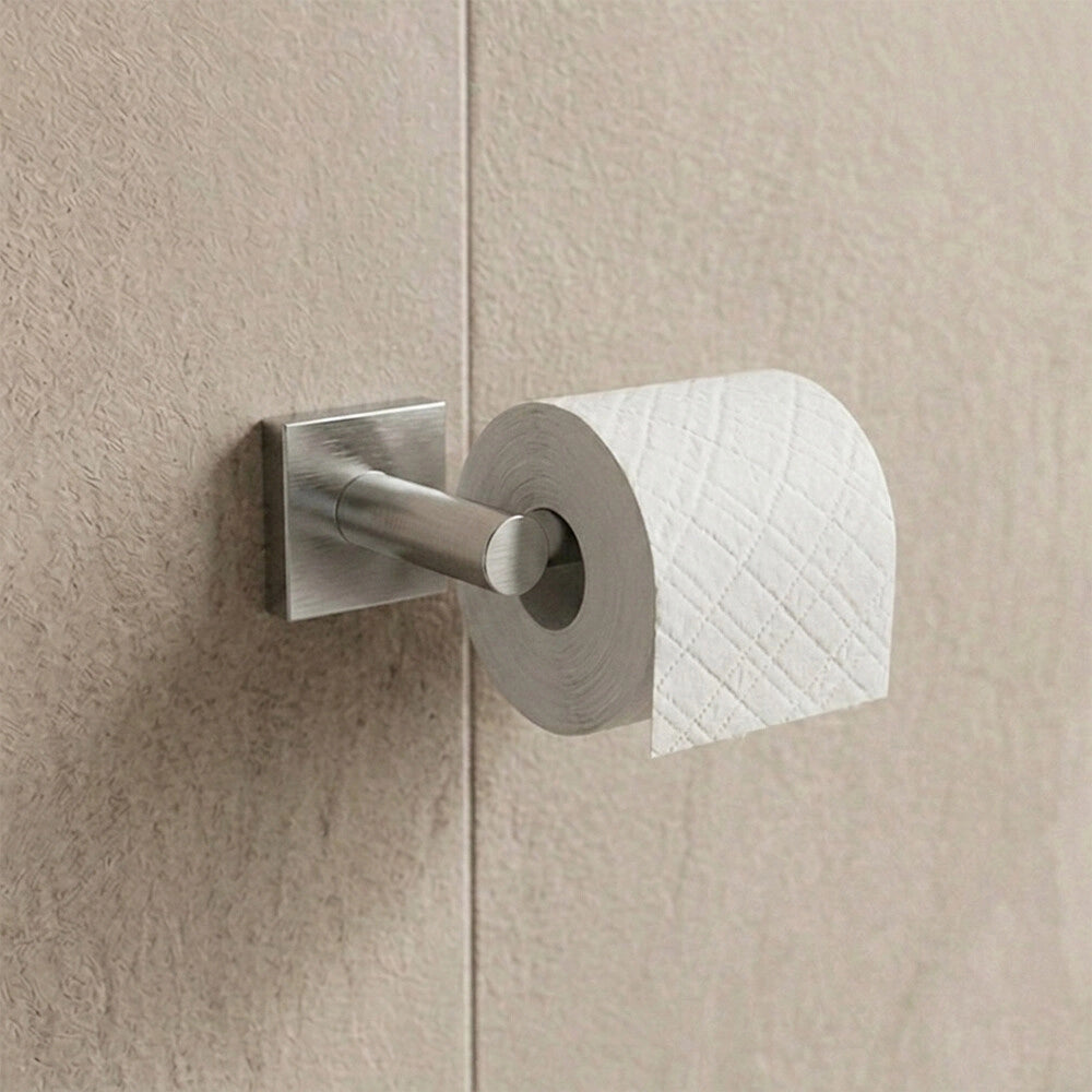 Porta rotolo da muro in acciaio inox spazzolato Sidera
