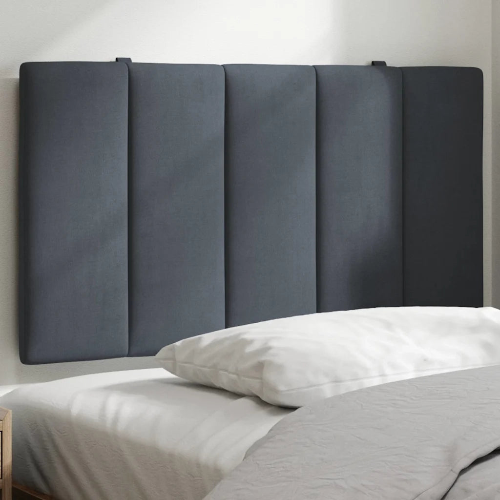 Cuscino Testiera Hanko Grigio Scuro 80 cm in Velluto CFW3856974