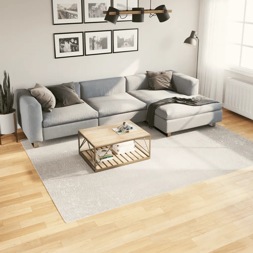 Tappeto del soggiorno | Tappeto IZA a Pelo Corto Aspetto Scandinavo Crema 200x280 cm