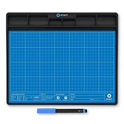 IFixit EU145491-1 FixMat Tappetino Magnetico Impilabile Antistatico con Stilo 30x25 cm colore Nero Blu Bianco