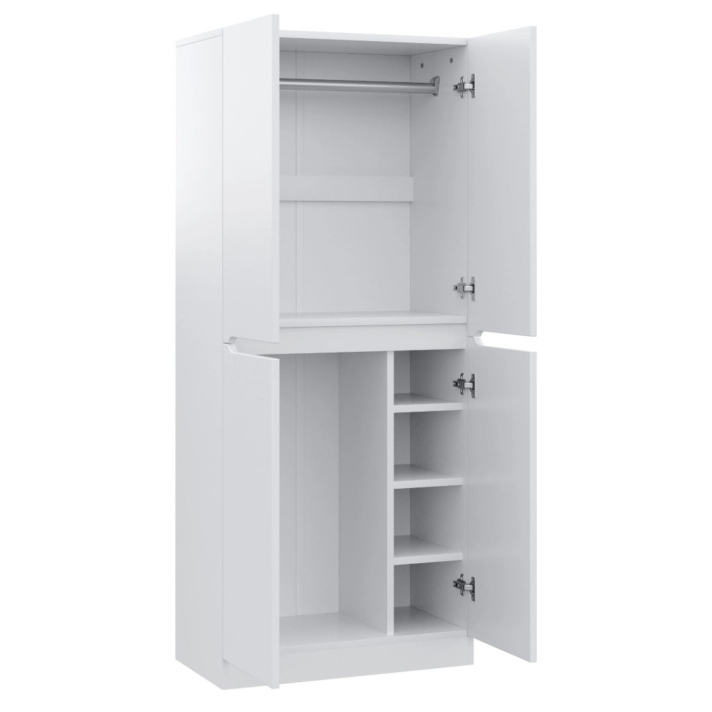ARMADIO 70 x 40 x 170 cm a doppia porta, bianco, legno