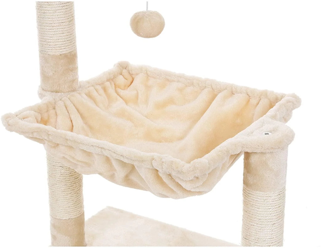Albero per gatti con palo per graffiare scomparti e colonne rinforzate 70 cm beige 12_0000155