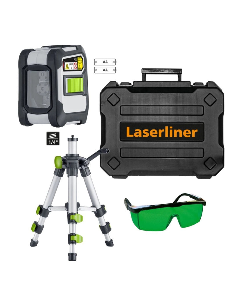 Laser a linee intersecanti verde LASERLINER 081.143A - CompactCross-Laser Pro