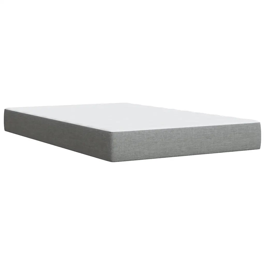 Giroletto a Molle con Materasso Grigio Chiaro 120x190cm Tessuto 3294309