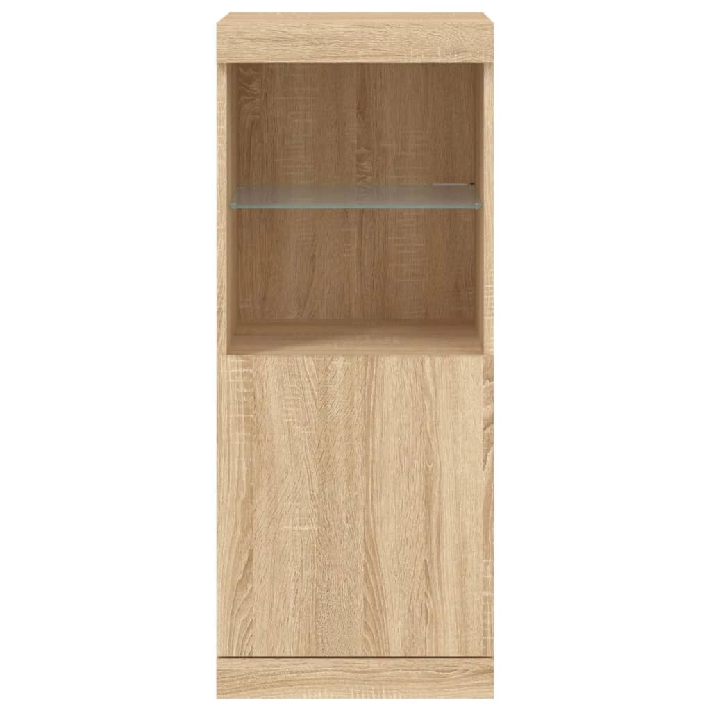 Buffet credenza cassettiera armadio mobile contenitore organizer per cucina soggiorno salotto con luci LED Sonoma 41 x 37 x 100 cm marrone 02_0029959