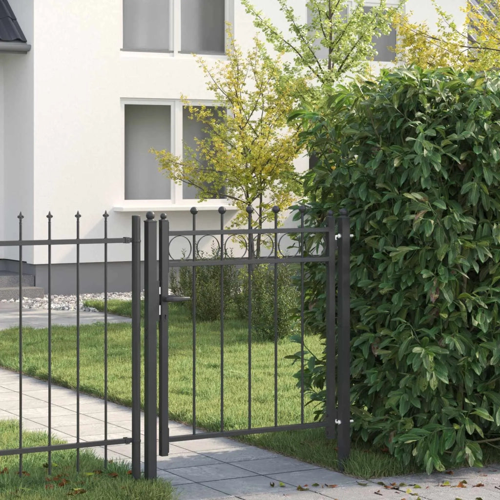 Cancello per recinzione HORST 100 x 100 cm Metallo Nero 42034059