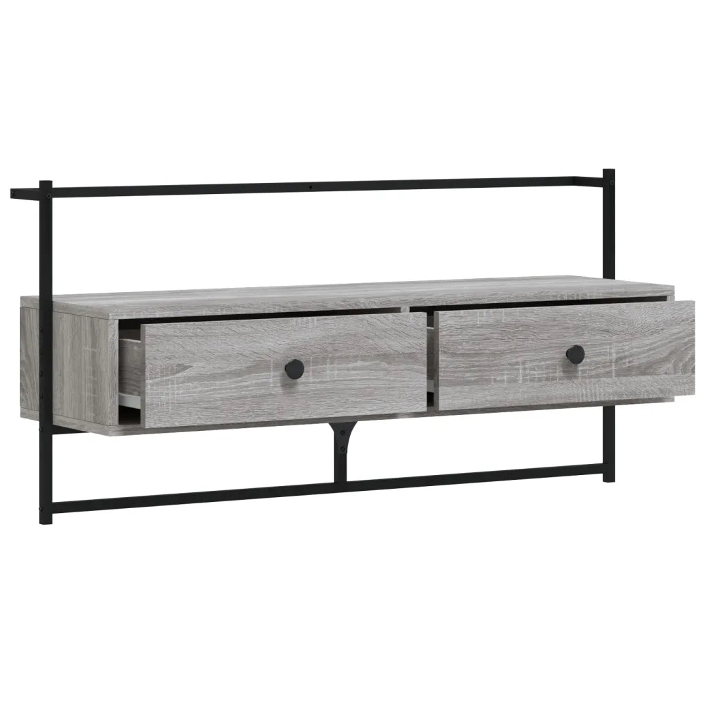 Mobile TV a Muro | Armadietto TV | Mobile Porta TV Grigio Sonoma 100,5x30x51 cm Legno Multistrato