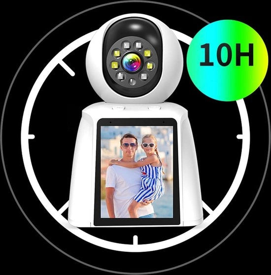 CCTV Camera a due vie con schermo e altoparlante Indoor per la sicurezza domestica con risoluzione 1080P HD, controllo tramite APP, adatta per la baby-sitting e la cura degli anziani.