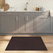 Tappeto Rettangolare Marrone Scuro 100x100 cm in Bambù 376803