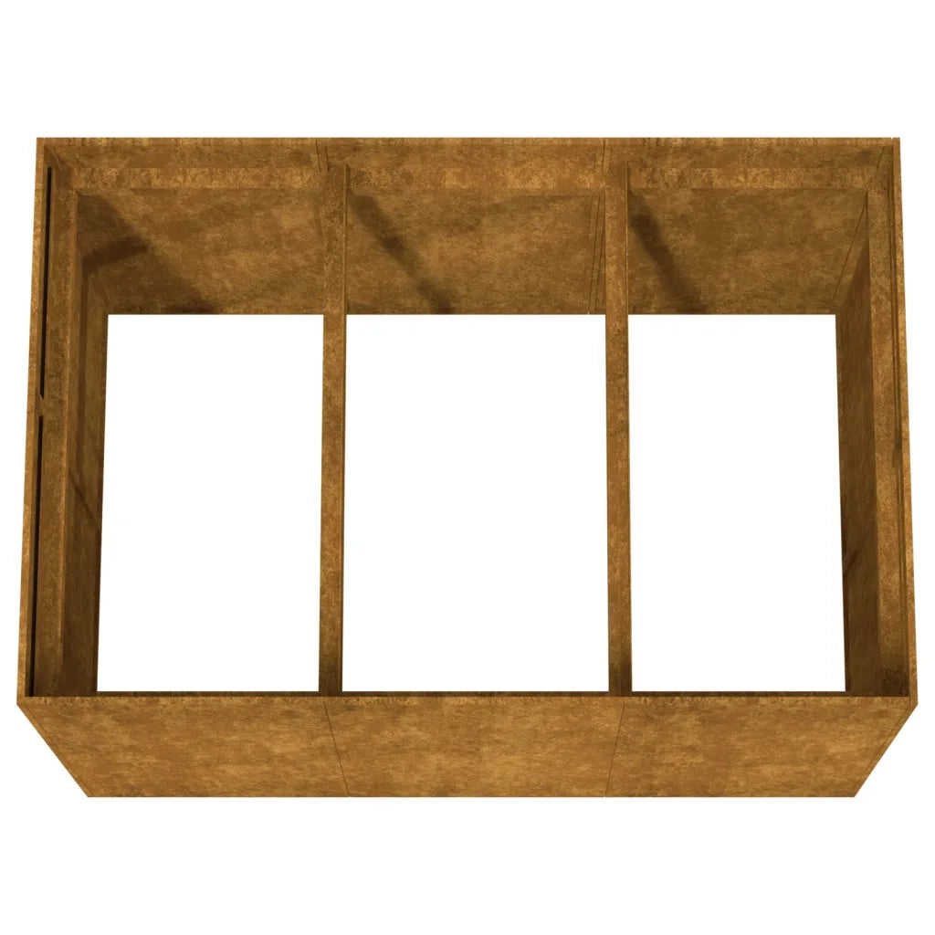 Fioriera Rialzata da Giardino 120x80x80 cm in Acciaio Corten 824538