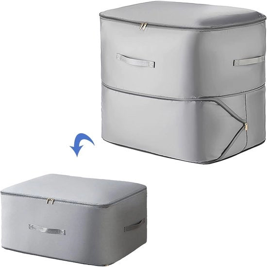 Organizzatore di Compressione Auto-Regolante per Risparmio di Spazio, Formato XL in Grigio Stile