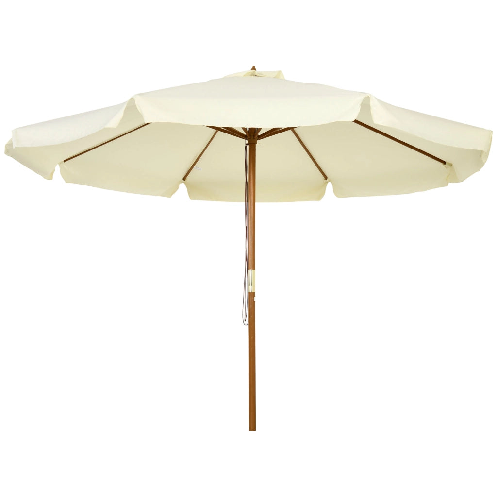 Ombrellone da giardino rotondo grande ¨C zephmum ¨C beige bamb¨´ ? 300 cm