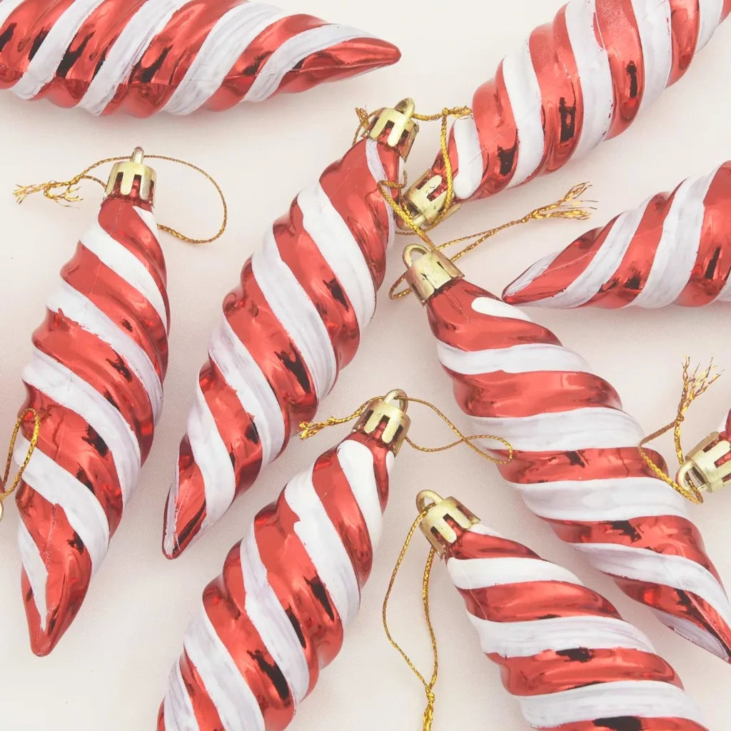 Palla a spirale di Natale 40 pz Rosso Plastica CFW1211120