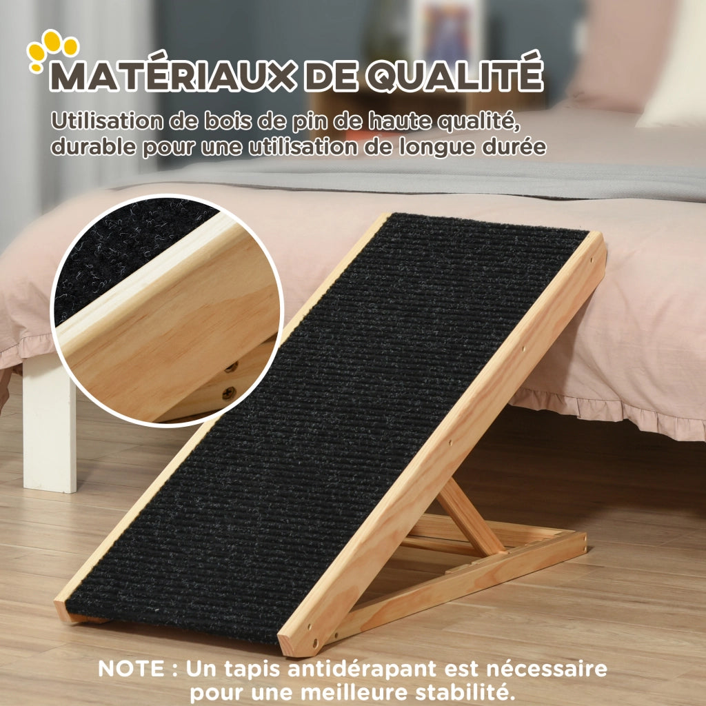 Scalino per cani ¨C zephmum ¨C nero, regolabile 26-61 cm